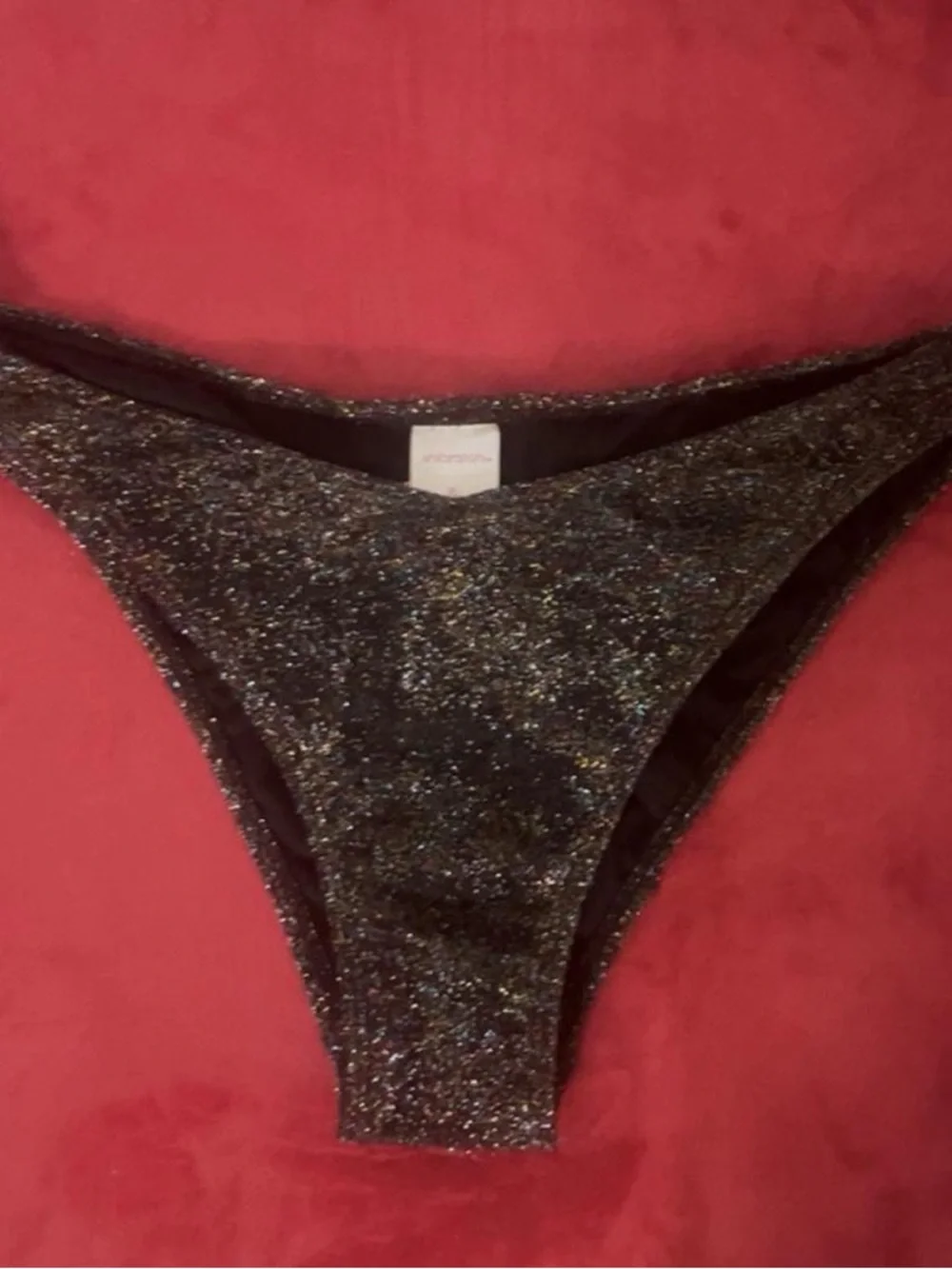 Xhilaration Metallic Shine High Leg Scoop Waist Bikini Bottom.  Size XL.  NWT.
